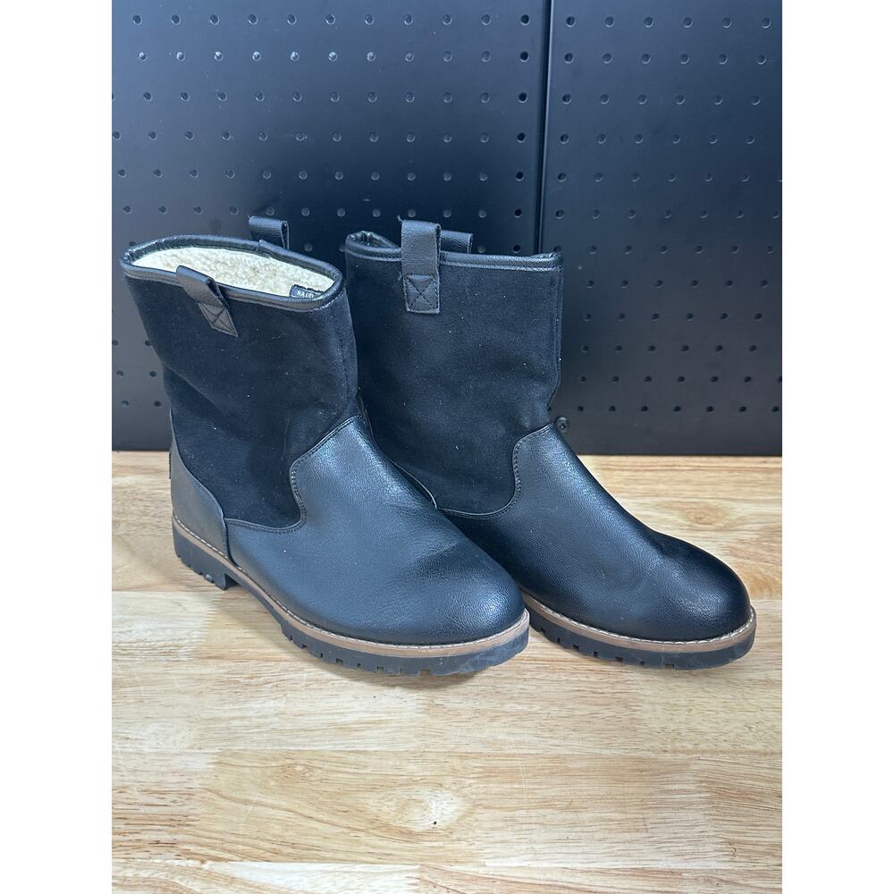 Nautica Bosun 3 Women's Boots Size 7.5 Black Suede Leather